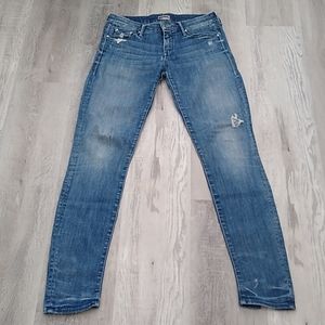 MOTHER The Looker Graffiti Girl Distressed Skinny Jean Size 28
